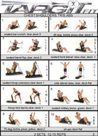 Chest, Deltoids, Triceps & Abs Workout Chart